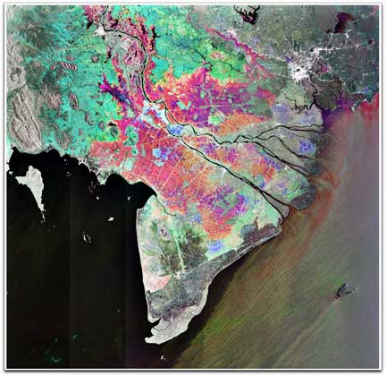 Envisat capture of Mekong Delta Vietnam