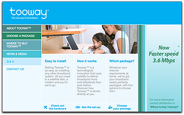 Tooway homepage