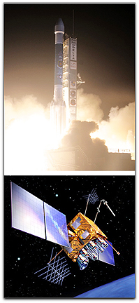 GPS IIR-21(M) launch + satellite