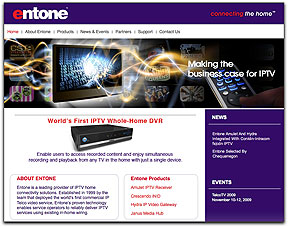 Entone homepage
