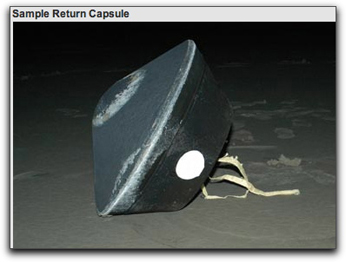 Stardust capsule reentry