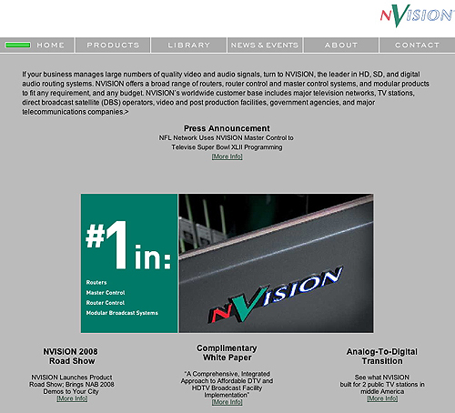 NVISIION home page