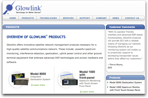 Glowlink product site