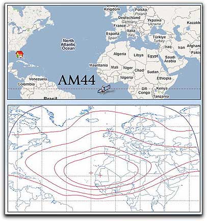 Express AM 44 satellite footprint