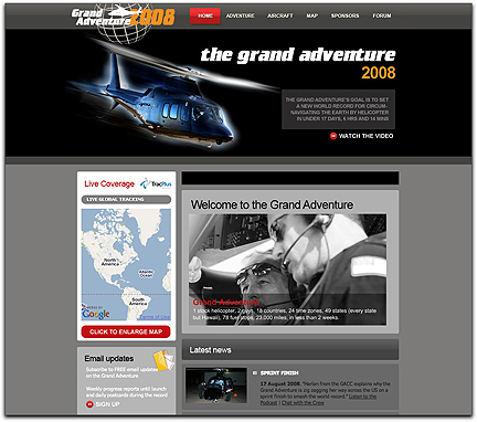 Grand Adventure '08 homepage