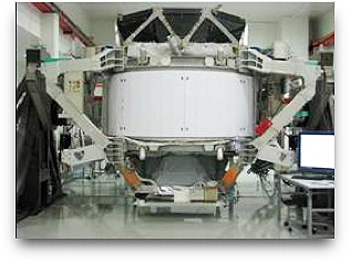 AMS-02 during detector integration in Geneva