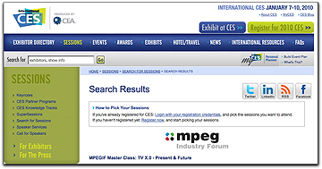 CES + MPEGIF webpage banner
