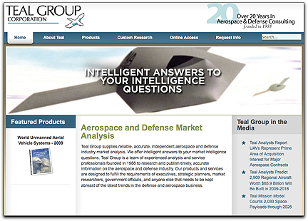 Teal Group homepage