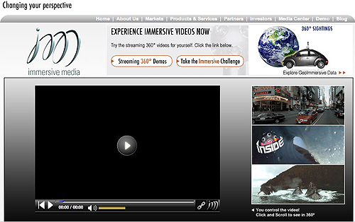 Immersive Media home page