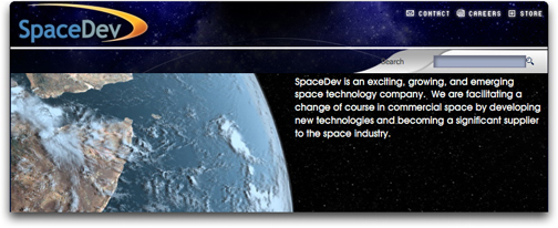 SpaceDev homepage