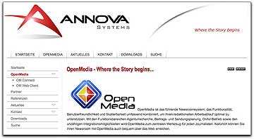 Annova OpenMedia webpage