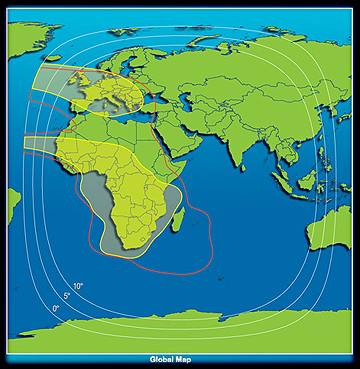 Intelsat IS-601 coverage map