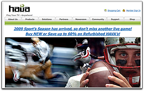 HAVA TV homepage