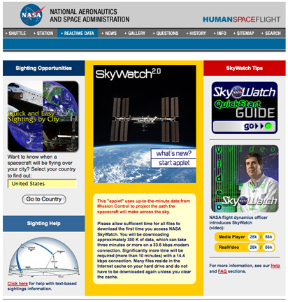 NASA ISS watching guide