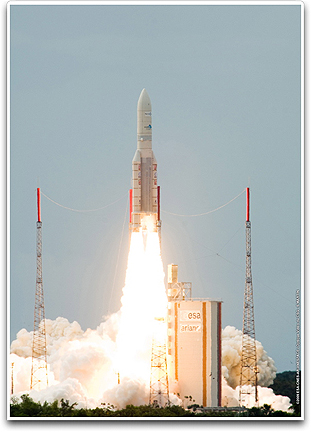 TerreStar-1 launch via Ariane 5 ECA