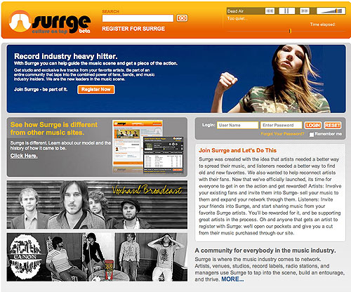 Surrge home page