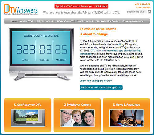 DTV Answers home page