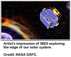 NASA's IBEX spacecraft artistic impression