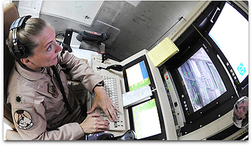Maj. Lee flying Predator UAV