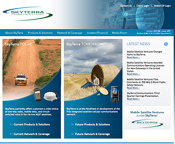 SkyTerra homepage (new)
