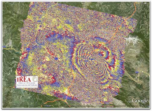 Einvisat interferogram 1 over L'Aquila