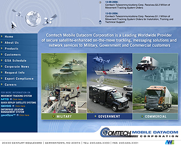 Comtech Mobile Datacom homepage