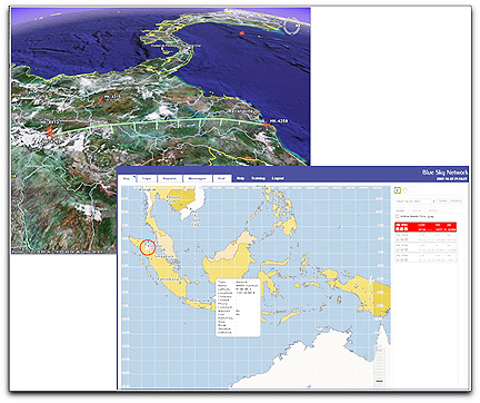 Blue Sky Net's SkyRouter screens