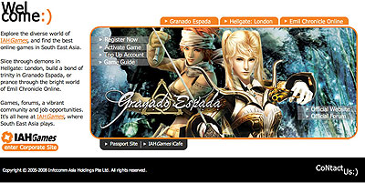 IAH Games home page
