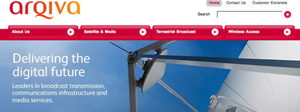 Arqiva homepage banner