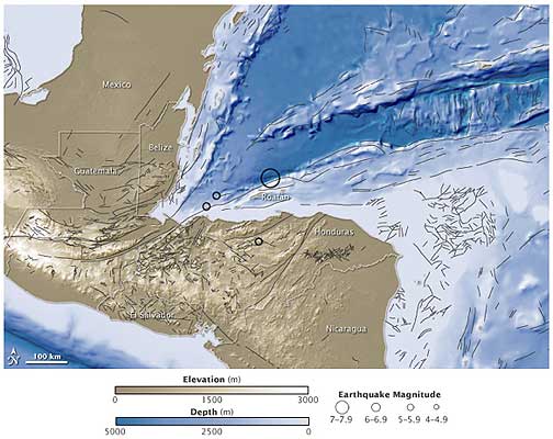 Honduran Quake (NASA)
