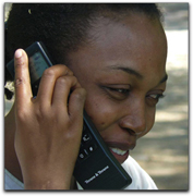 lady on phone
