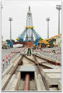 Arianespace Soyuz rail structure