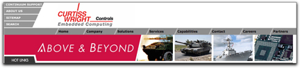 Curtiss-Wright Controls homepage banner
