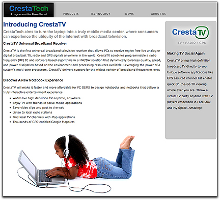CrestaTech CrestaTV page