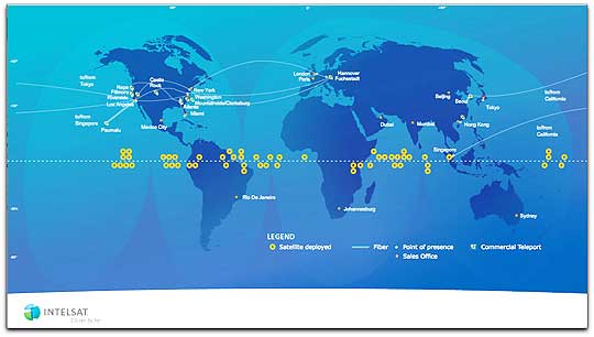 Intelsat satellite slots