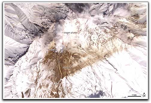 Shiveluch Volcano Terra NASA