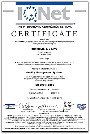 atrexx QMS certification