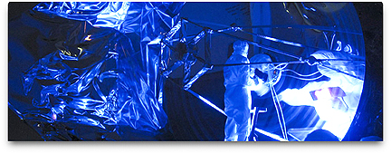 Herschel being checked with UV light