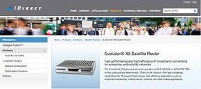 iDirect Evolution X5 satellite router page banner