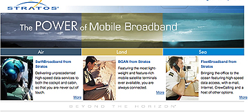 Stratos mobile broadband webpage