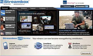 Streambox homepage
