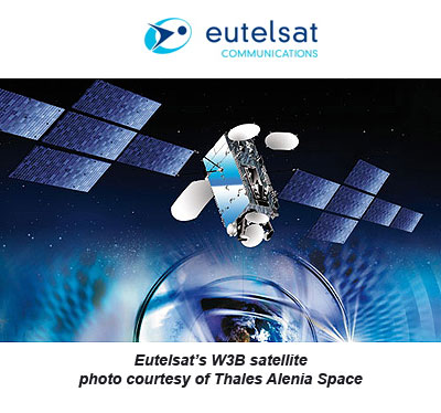 Eutelsat logo + W3B satellite