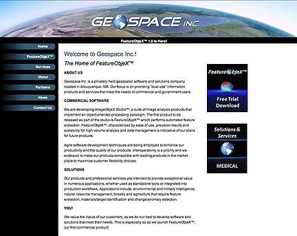 GeoSpace homepage