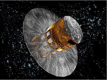 GAIA satellite with sunshield deployed