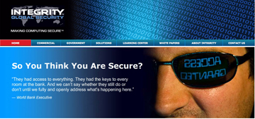 Integrity Global Security homepage