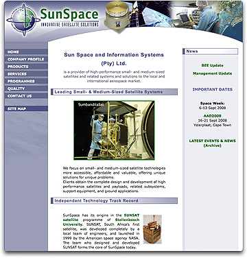 SunSpace homepage