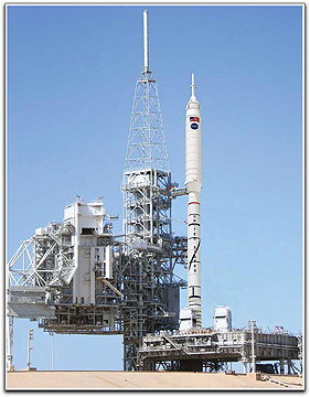 NASA's Ares I-X on launch pad