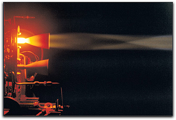 Aerojet engine hot fire test