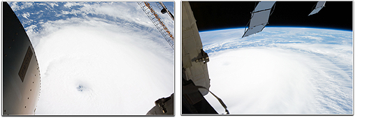 ISS photos of hurriance IKE