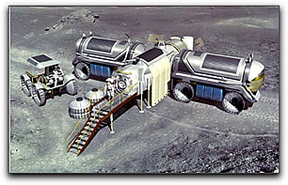 Artistic rendition NASA moon vehicle